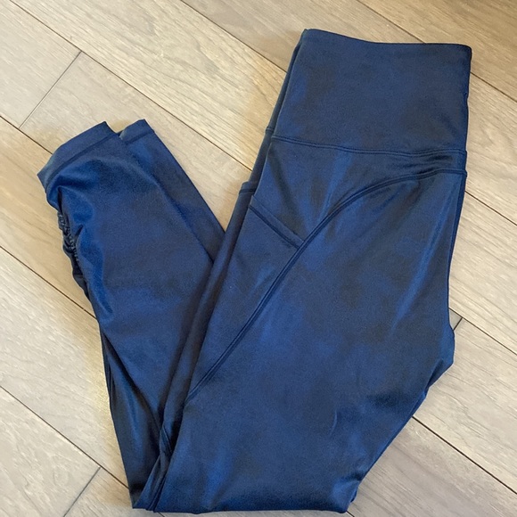 ZYIA Distressed Blue Ankle Cinch 7/8 24" Size 6-8 BNWOT Faux Leather Pockets - Picture 7 of 10